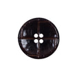 Italian Brown Faux Leather Button - 36L/23mm