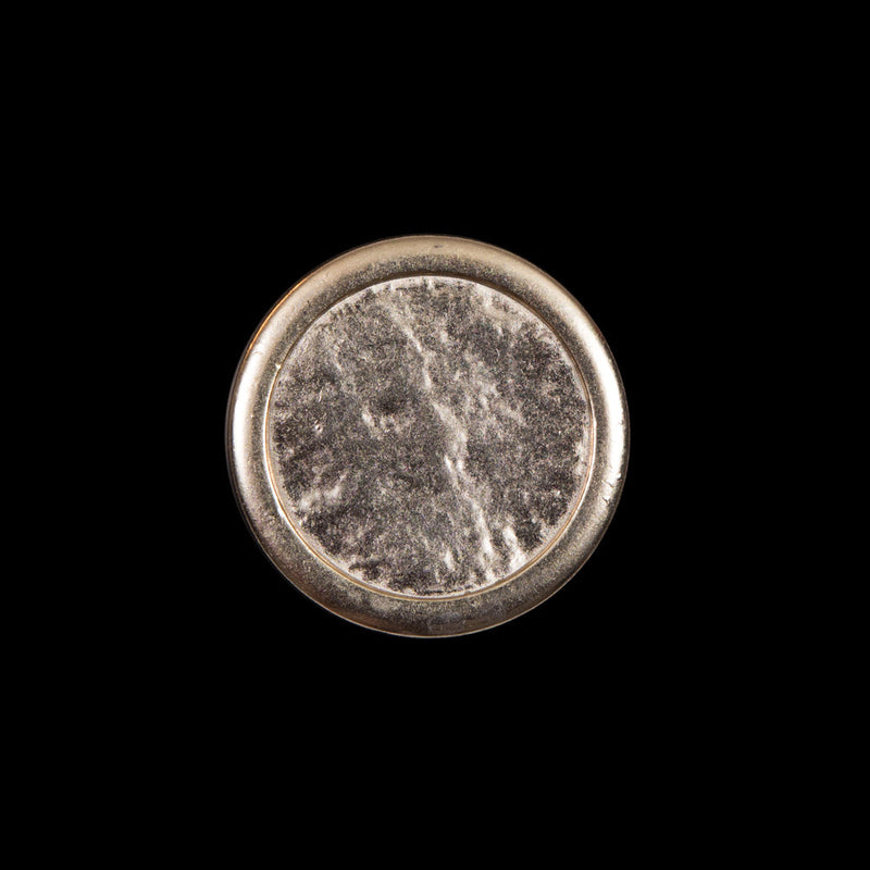Italian Gold Hammered Metal Shank Back Button - 32L/20mm