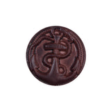 Italian Brown Anchor Plastic Shank Back Button - 36L/23mm