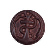 Italian Brown Anchor Plastic Shank Back Button - 40L/25.5mm