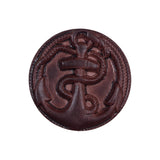 Italian Brown Anchor Plastic Shank Back Button - 40L/25.5mm