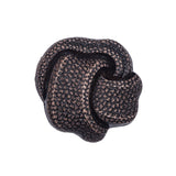 Italian Faded Brown Plastic Knot Shank Back Button - 40L/25.5mm
