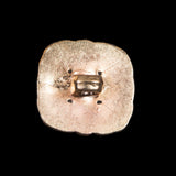Gold Plastic Basketwoven Shank Back Button - 34L/21.5mm