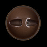 Brown and Gold Self Shank Plastic and Metal Button - 44L/28mm