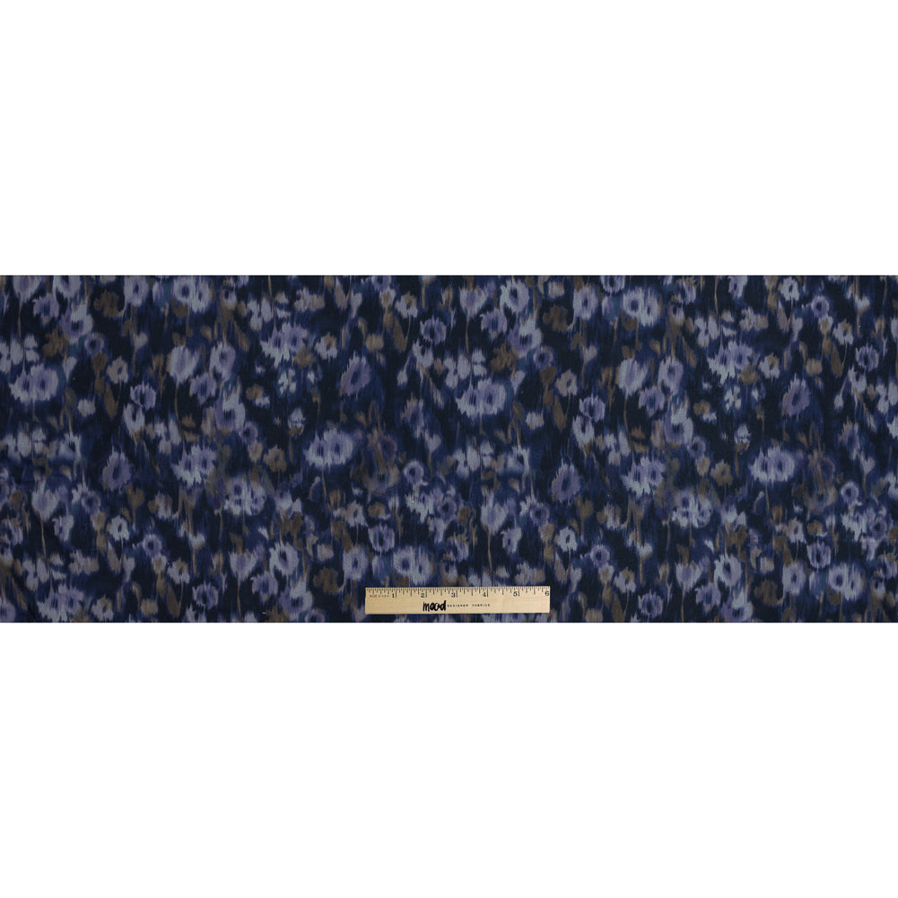 Carolina Herrera Purple Abstract Printed Silk Organza