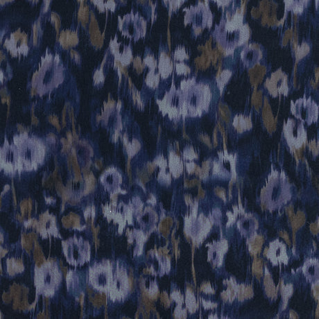 Carolina Herrera Purple Abstract Printed Silk Organza