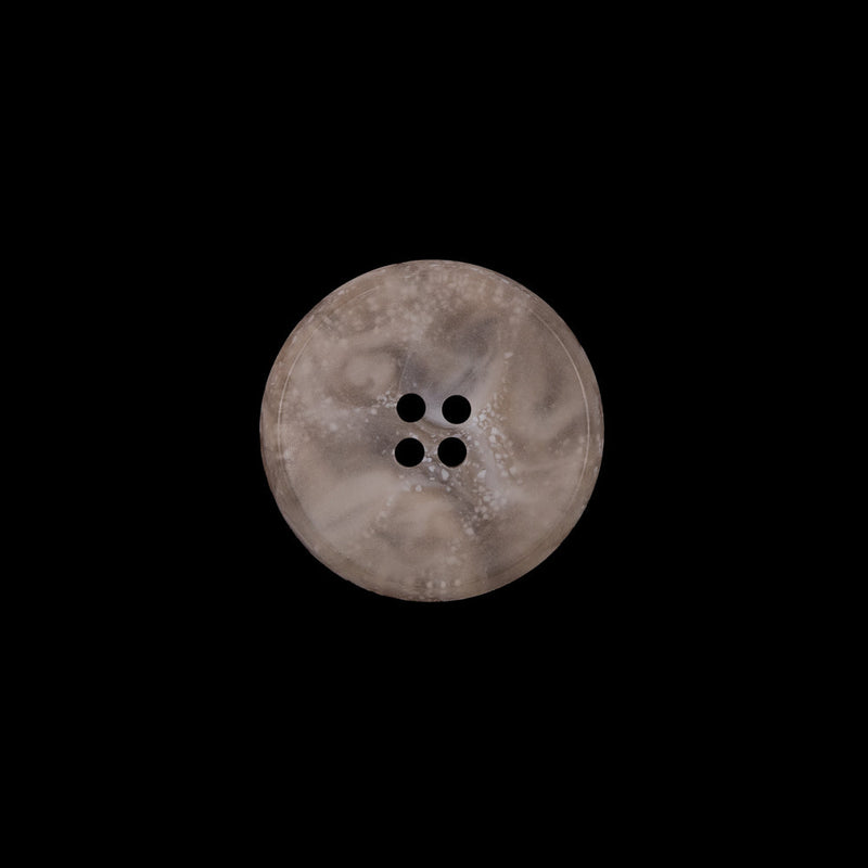Beige Plastic 4-Hole Button - 24L/15mm