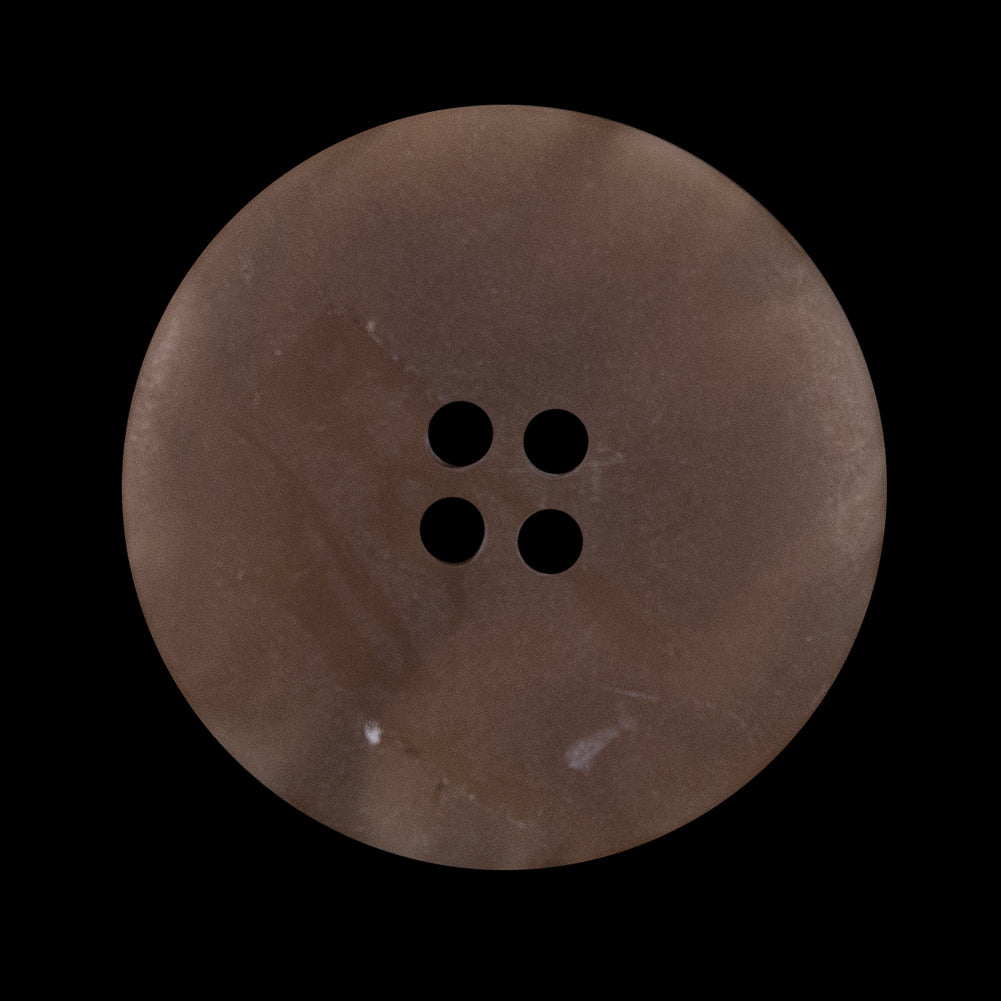Beige Speckled 4-Hole Narrow Rim Plastic Button - 44L/28mm