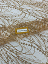Galaxy Glitter Design Mesh Lace Polyester Fabric - Glitter Galaxy Pattern, 52-54" Width (1 Yard)
