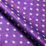 Dippin Dotz Foil Polyester Spandex Hologram Fabric - Polka Dot Print, Multiple Colors, 58/60" Width (1 Yard)