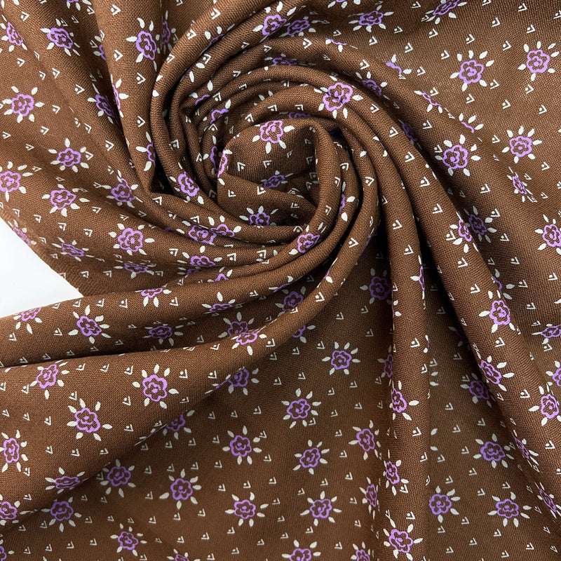 Wool Floral Printed Fabric