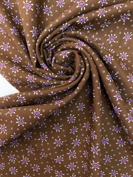 Wool Floral Printed Fabric