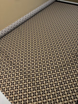 Printed Polyester Beige Black Striped Geometric