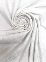 White Polyamide Elastane Knitted Fabric