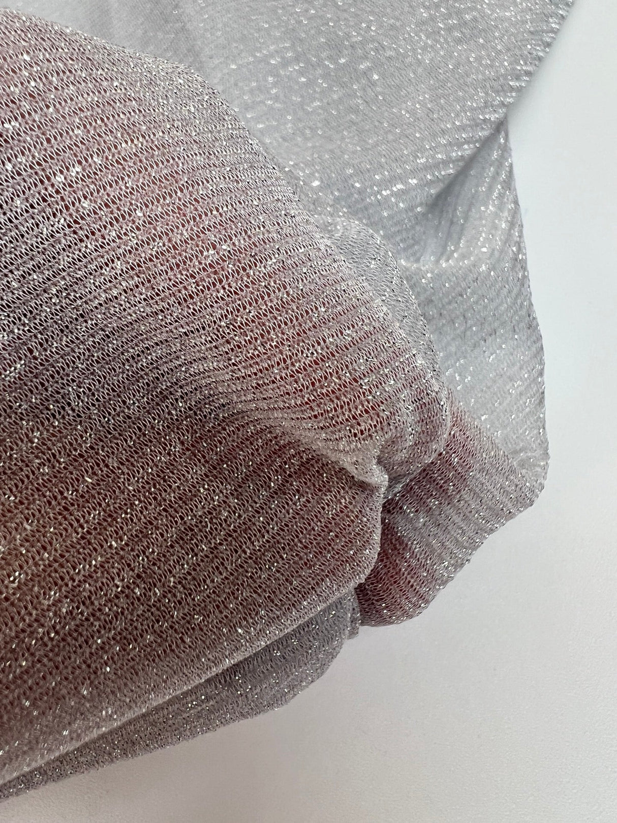 Silver Lurex Knitted Fabric