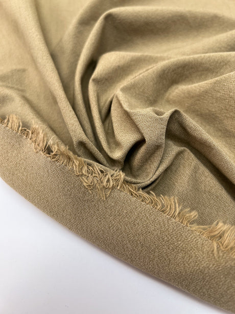 Cotton Melange Fabric Shades Green Beige