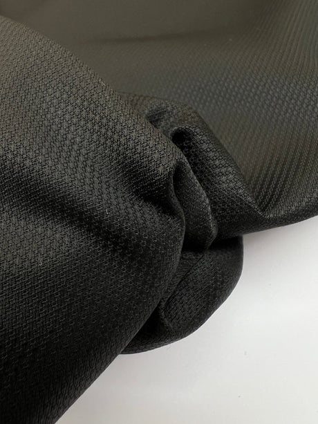 Wool Jacquard Suiting Fabric Black