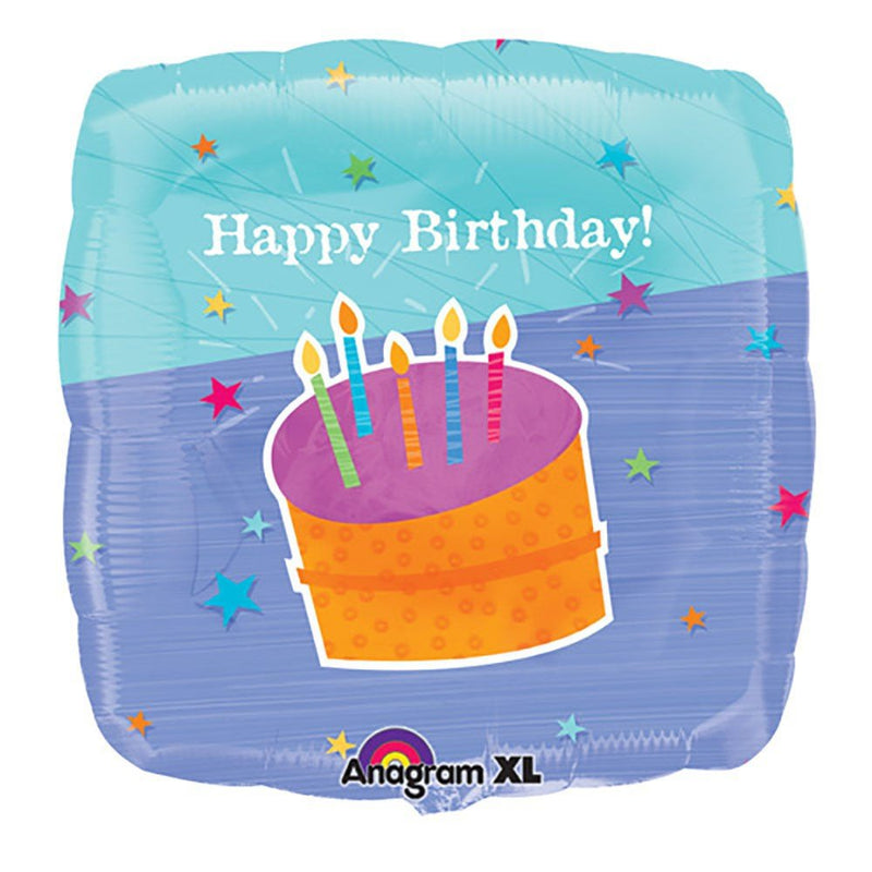 Birthday Cake and Candles Foil Balloon