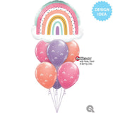 Foil Balloon Kids Boho Colorful Rainbow 32 Inch