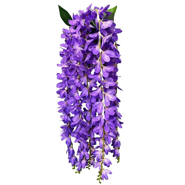 Artificial Flowers Hanging Orchid Bush Lavender