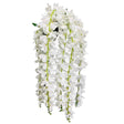 Silk Flowers Hanging Orchid Bush White