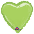 32 Inch Heart Lime Foil Balloon 3 Pack