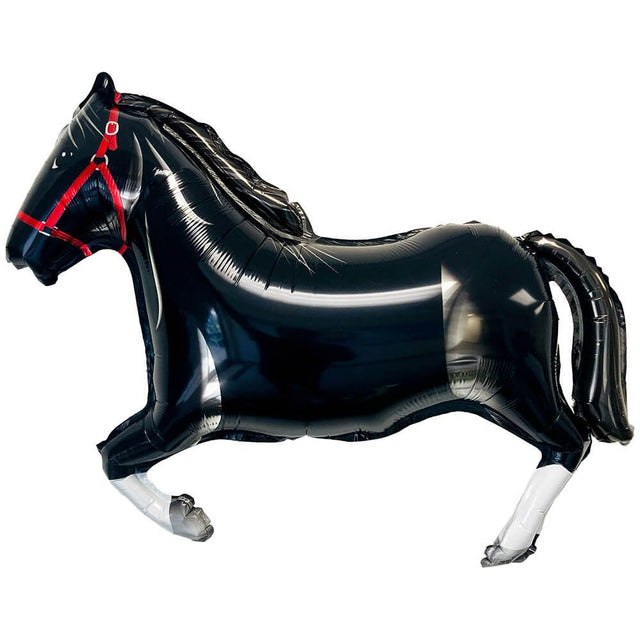 Horse Foil Balloon Black 32 Inch
