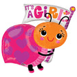 Foil Balloon Girls It's A Girl Ladybug 32 Inch