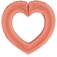 Foil Balloon Linking Heart Rose Gold
