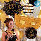 New Year Confetti Burst Foil Balloon