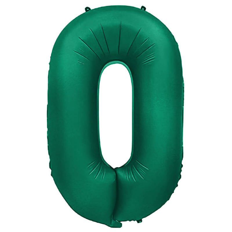 Foil Balloon Number 0 Green 32 Inch