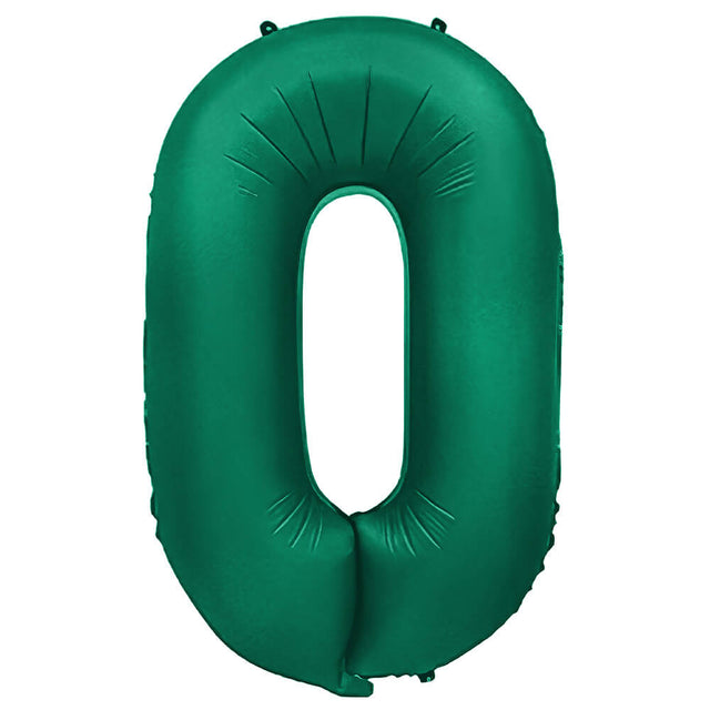 Foil Balloon Number 0 Green 32 Inch