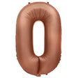Foil Balloon Number 0 Rose Gold