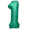 Foil Balloon Number 1 Green 32 Inch