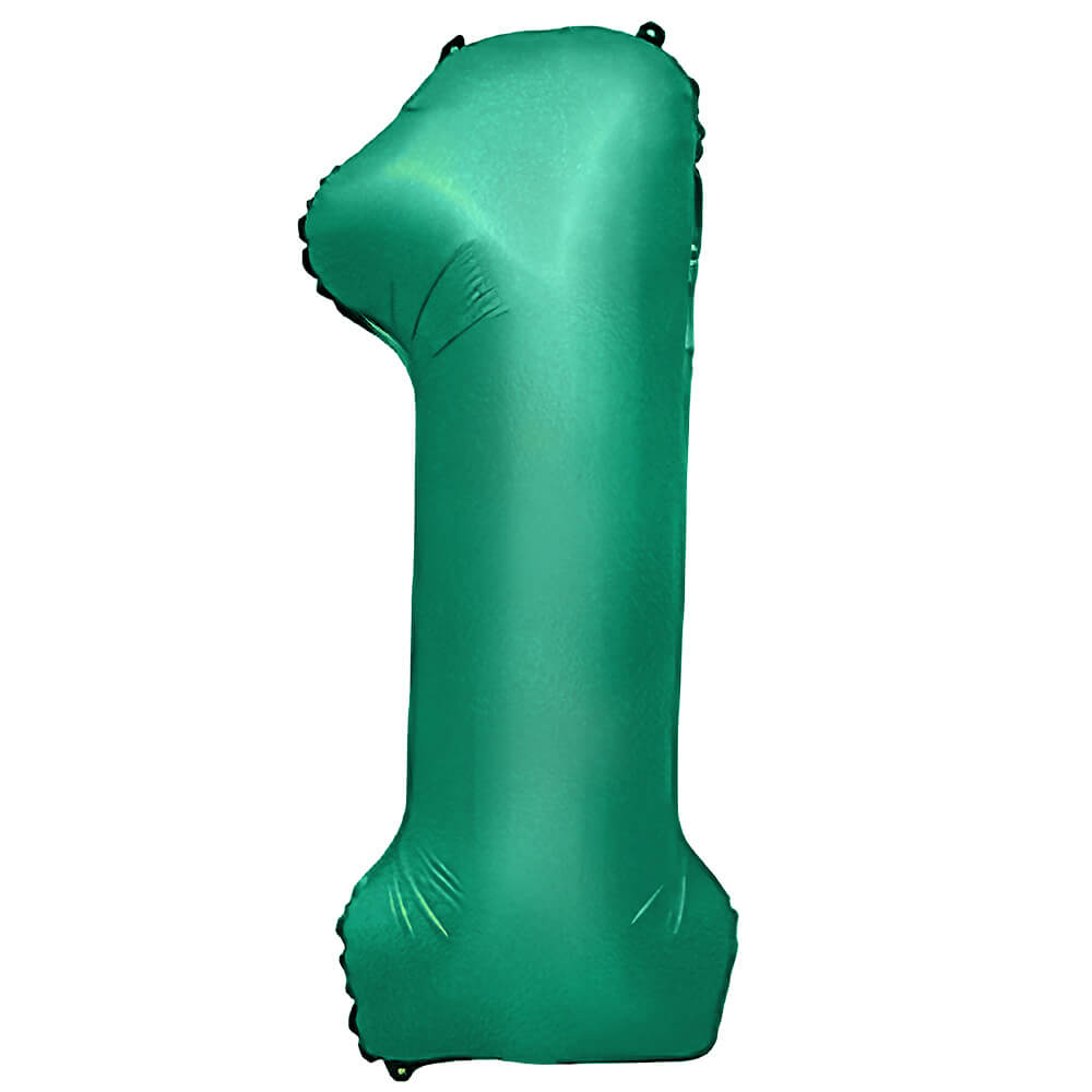 Foil Balloon Number 1 Green 32 Inch