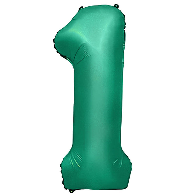 Foil Balloon Number 1 Green 32 Inch