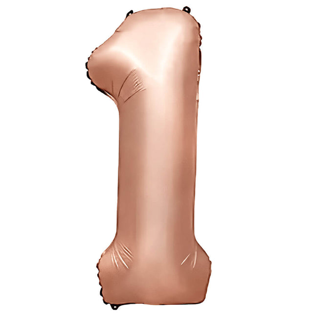 Foil Balloon Number 1 Rose Gold