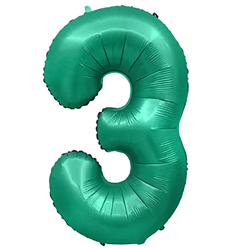Foil Balloon Number 3 Green 32 Inch