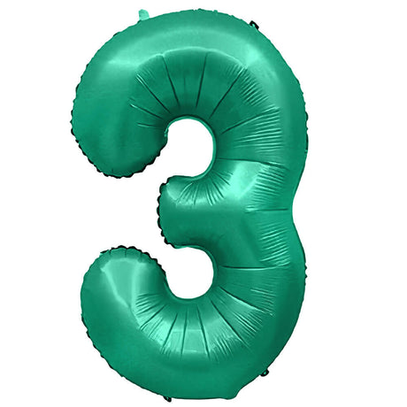 Foil Balloon Number 3 Green 32 Inch