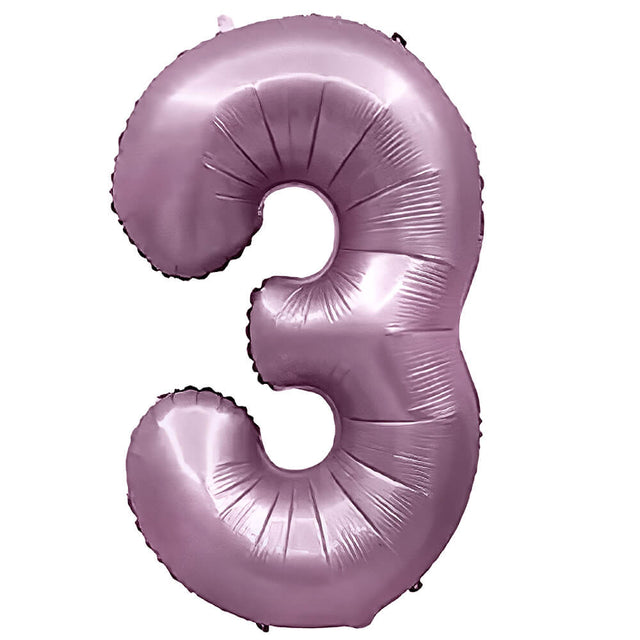 Number 3 Foil Balloon Purple Lilac