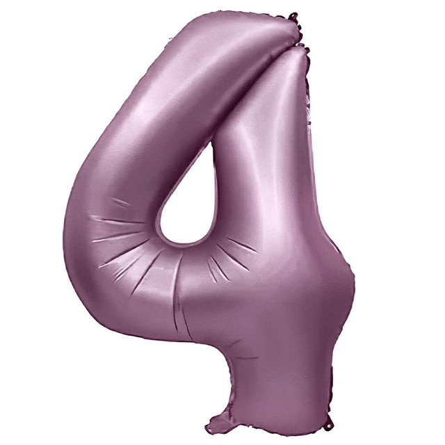 Number 4 Foil Balloon Purple Lilac