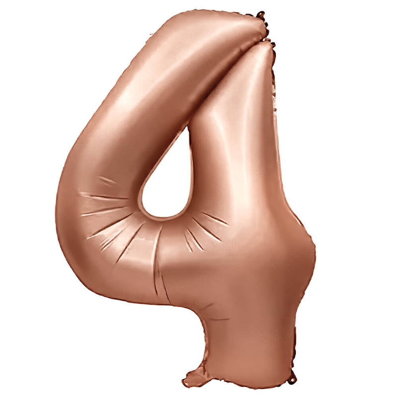 Foil Balloon Number 4 Rose Gold