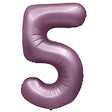 Number 5 Foil Balloon Purple Lilac