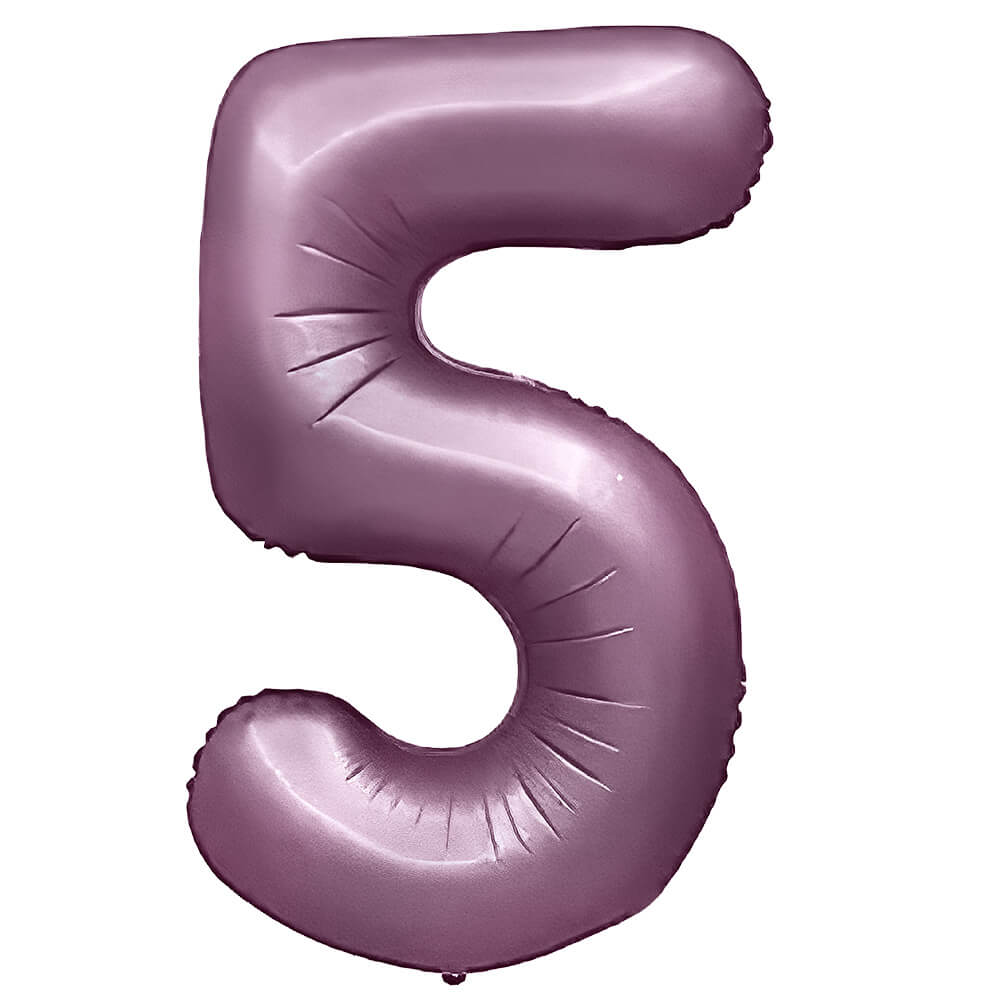 Number 5 Foil Balloon Purple Lilac