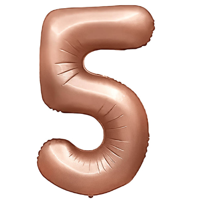 Foil Balloon Number 5 Rose Gold 32 Inch
