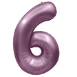 Number 6 Foil Balloon Purple Lilac