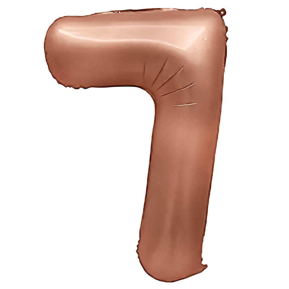 Number 7 Rose Gold Foil Balloon