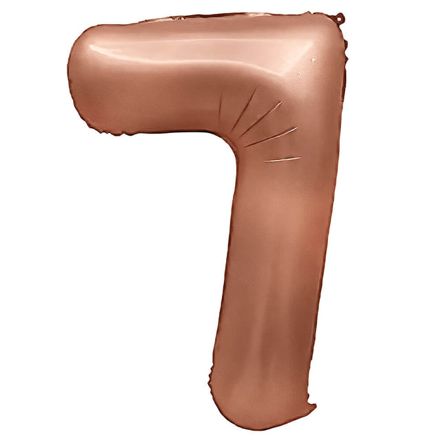Number 7 Rose Gold Foil Balloon