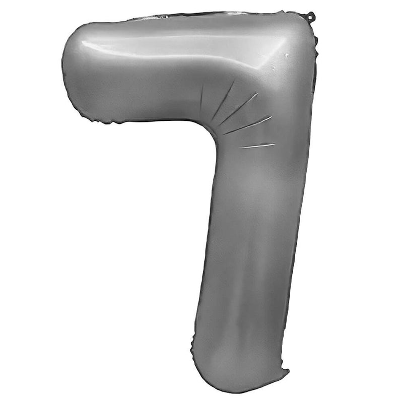 Foil Balloon Number 7 Silver 32 Inch