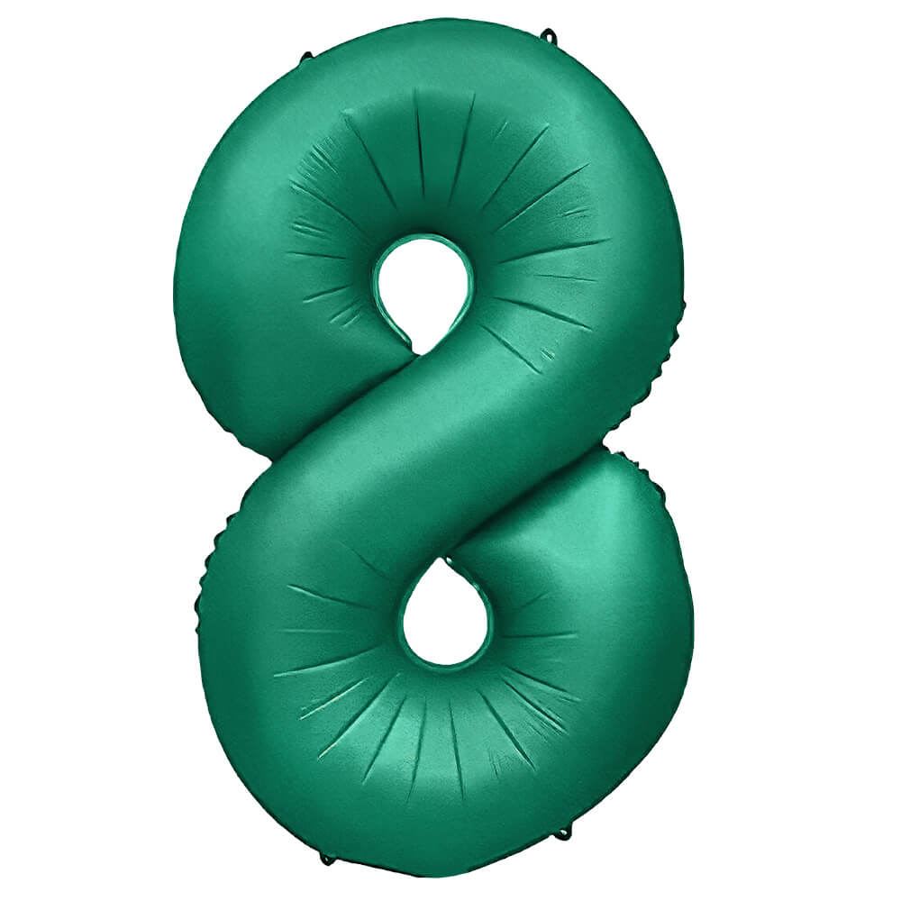 Foil Balloon Number 8 Green 32 Inch